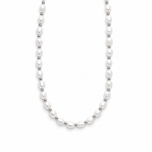 Zoey Pärlhalsband - Silver