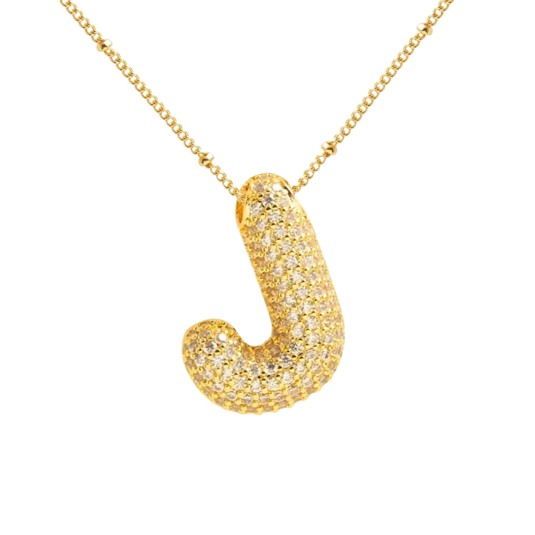 Chunky Letter Necklace - Gold