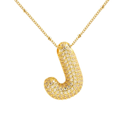 Chunky Letter Necklace - Gold