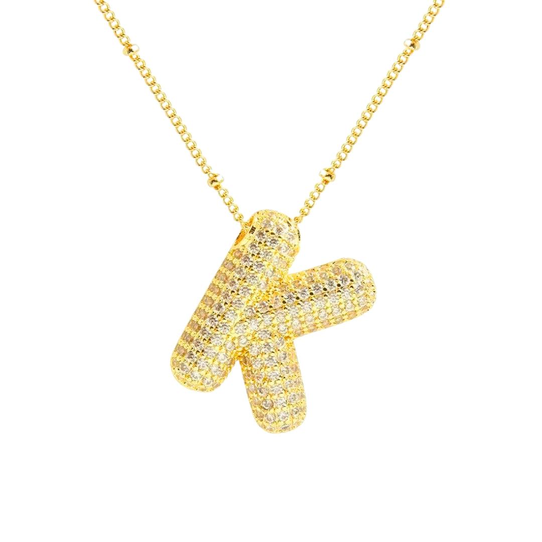 Chunky Letter Necklace - Gold