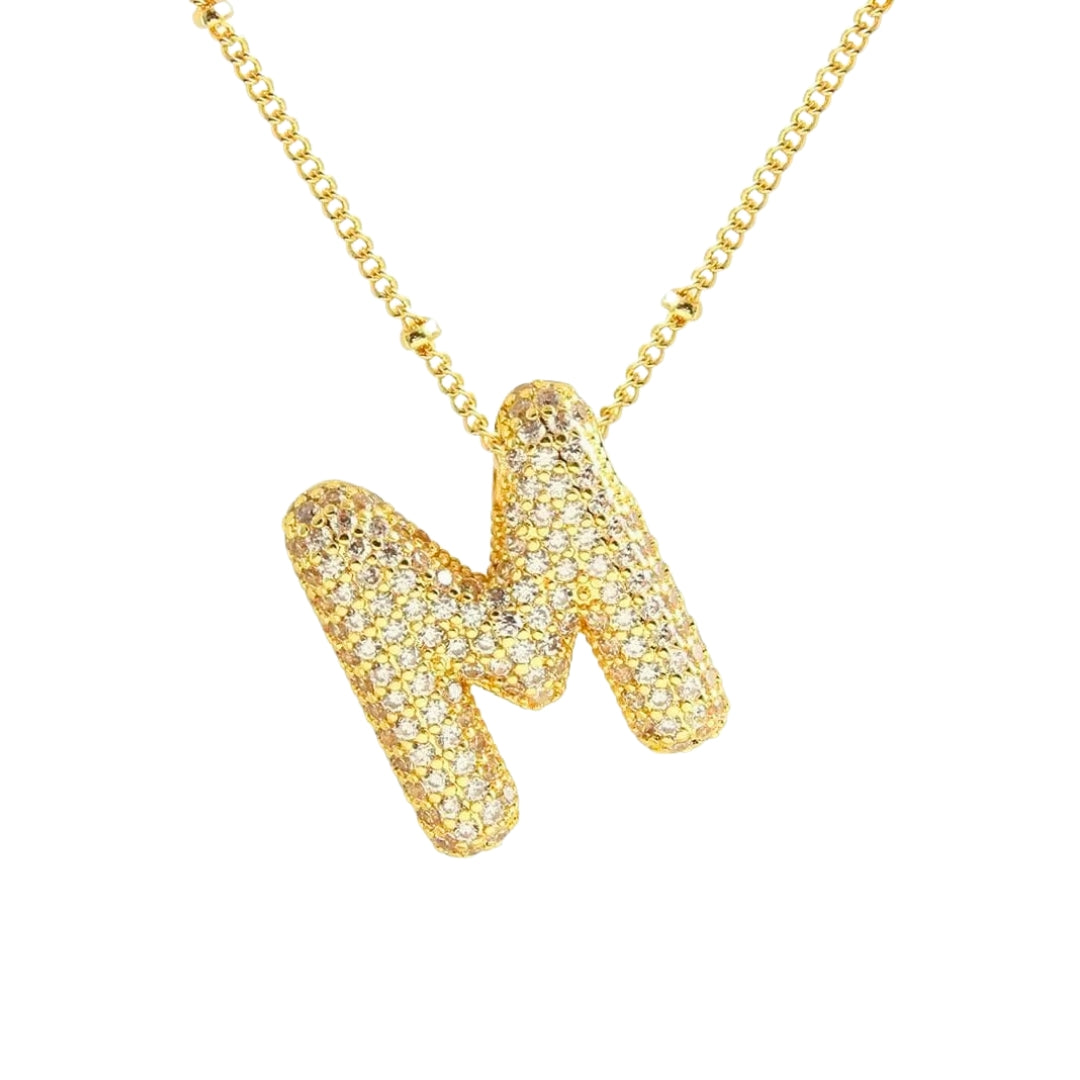 Chunky Letter Necklace - Gold