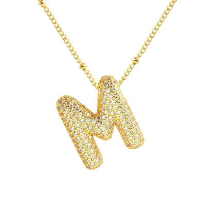 Chunky Letter Necklace - Gold