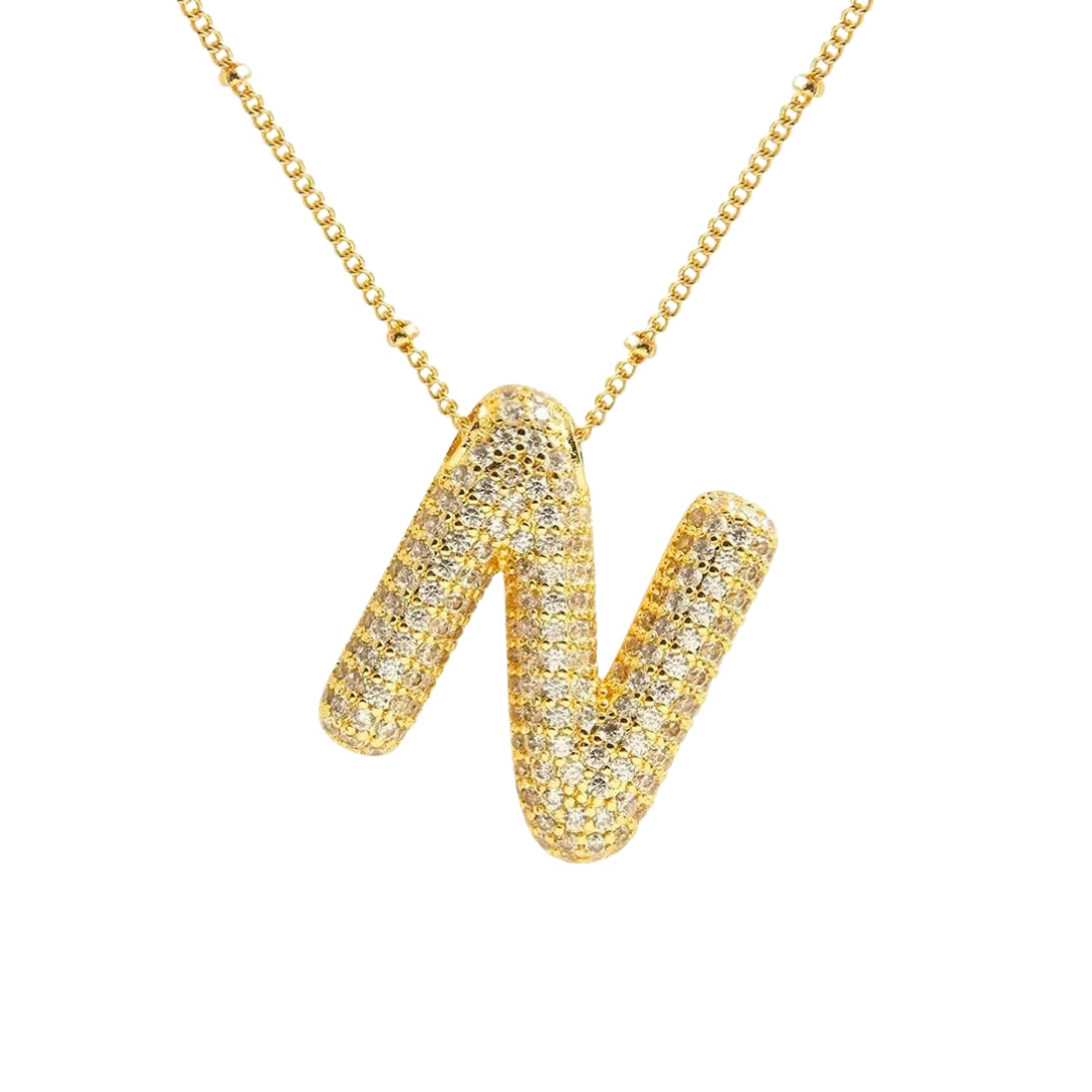 Chunky Letter Necklace - Gold
