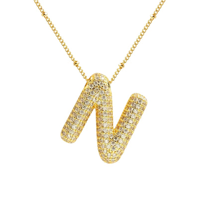 Chunky Letter Necklace - Gold