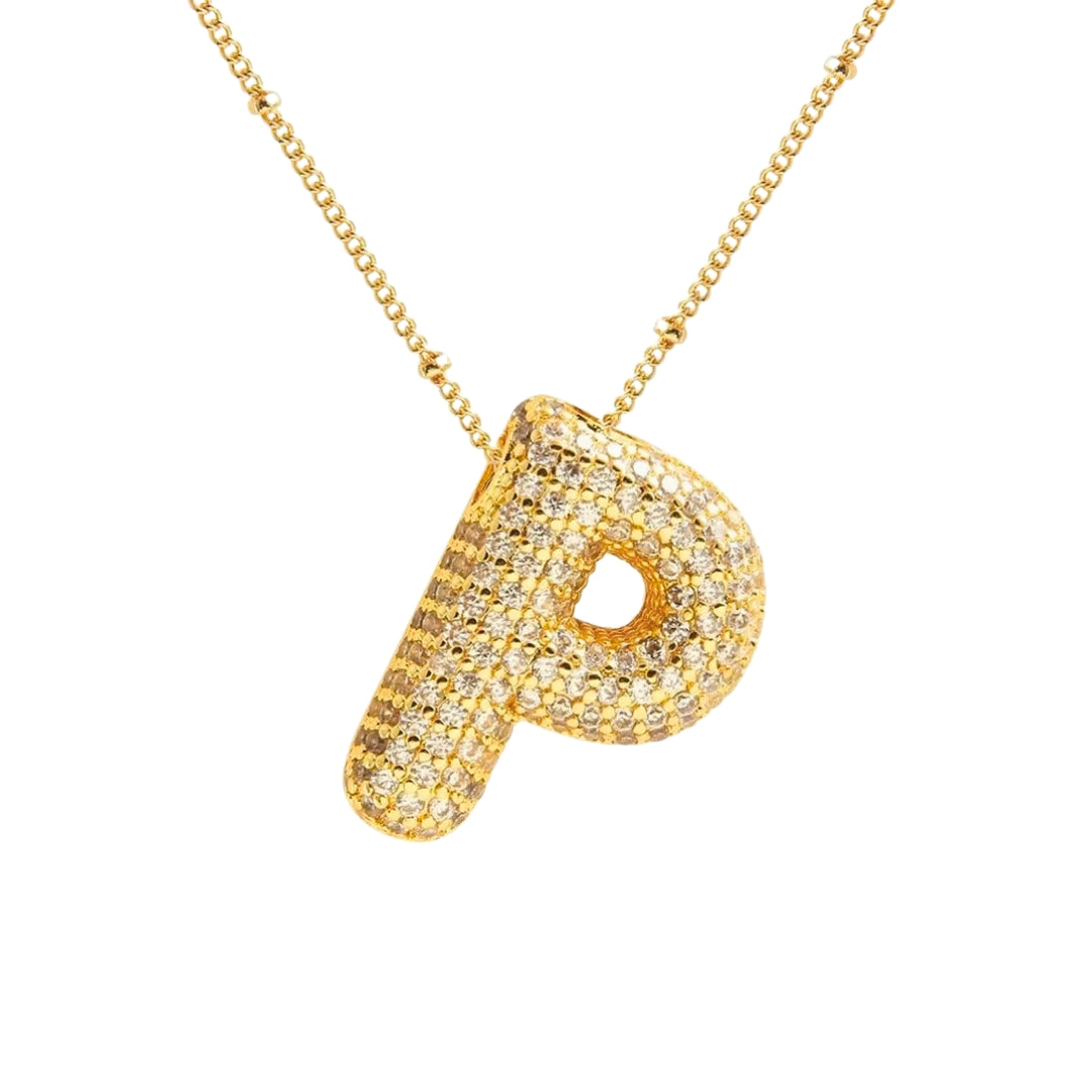Chunky Letter Necklace - Gold