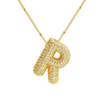Chunky Letter Necklace - Gold