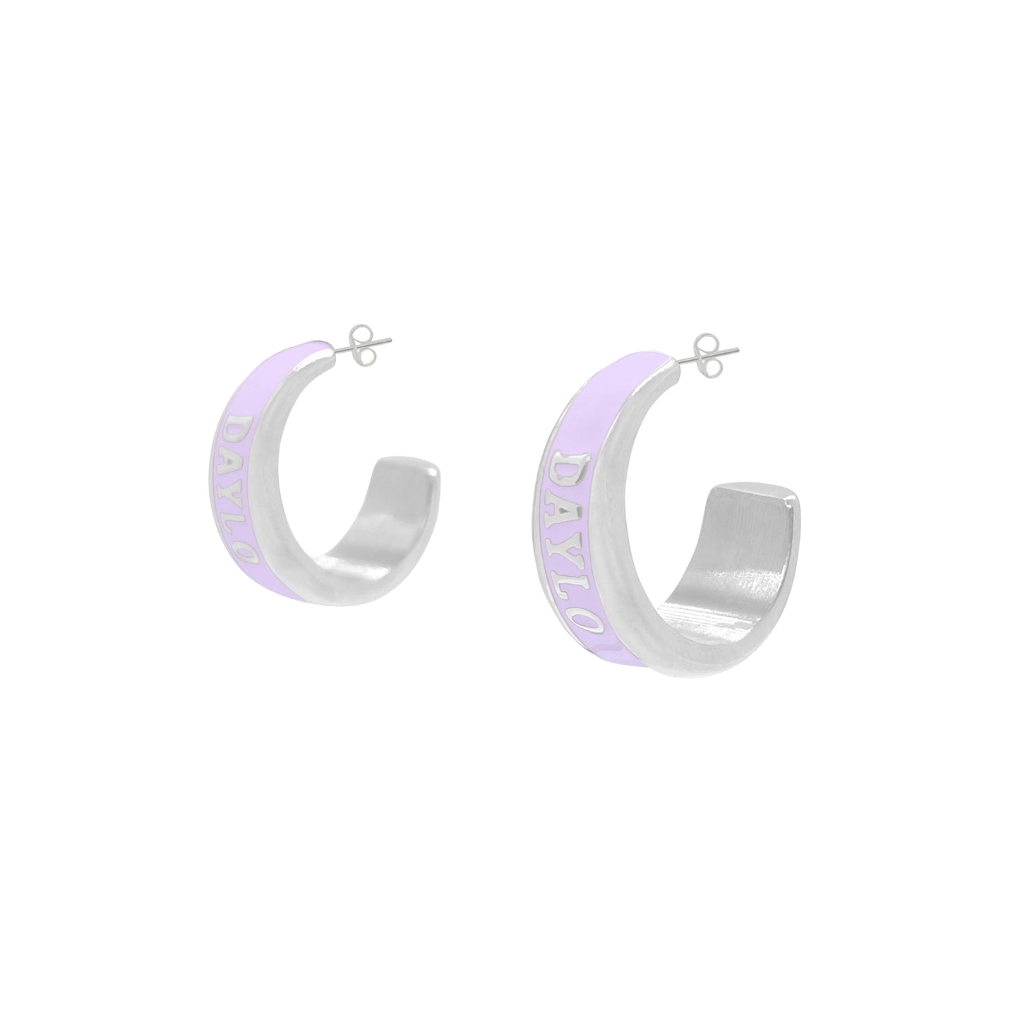 Hoops - Silver/Purple