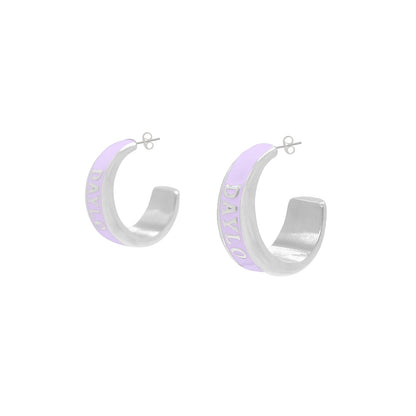 Hoops - Silver/Purple