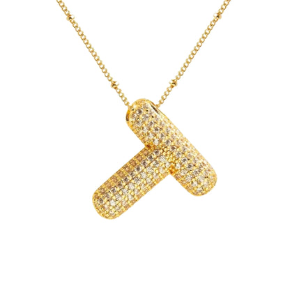 Chunky Letter Necklace - Gold