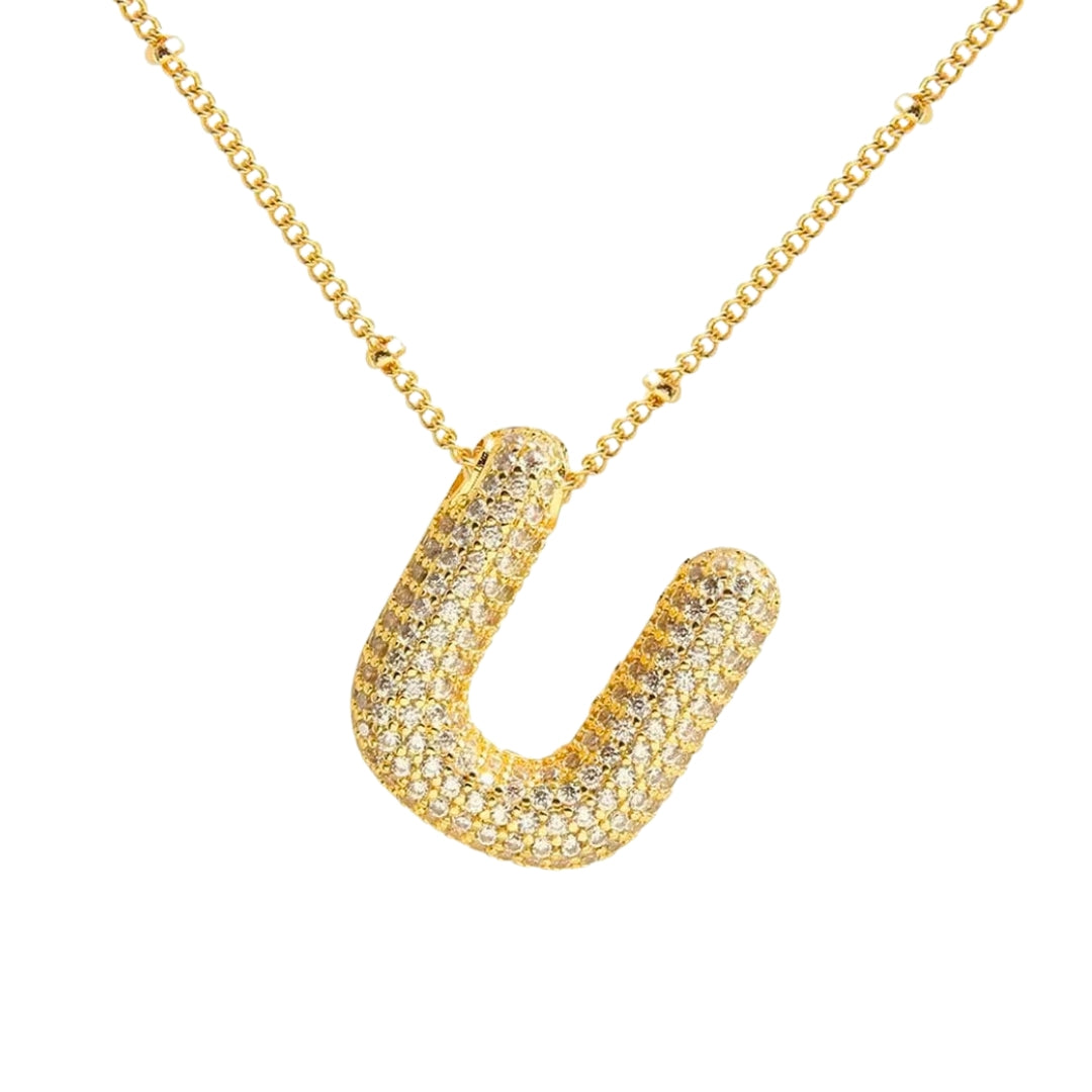 Chunky Letter Necklace - Gold