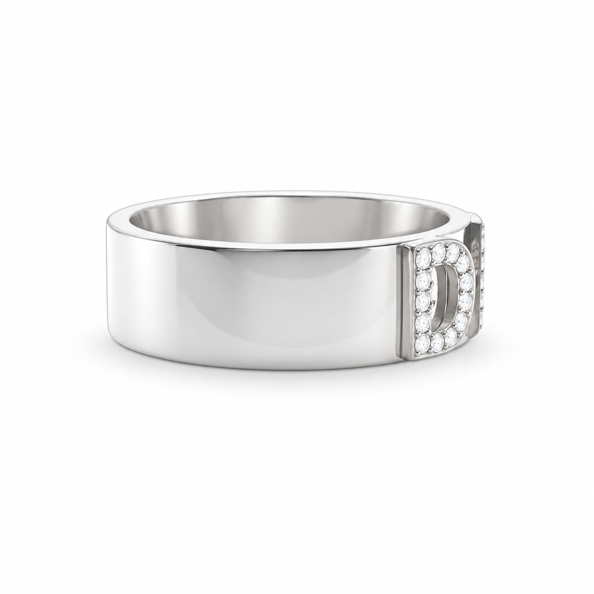 Signatur diamantring - silver
