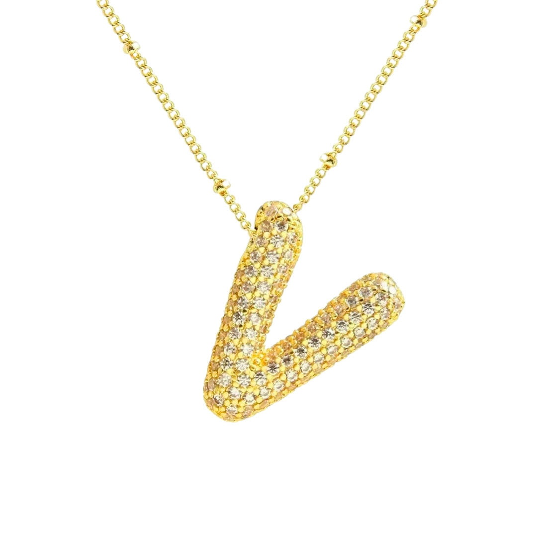 Chunky Letter Necklace - Gold