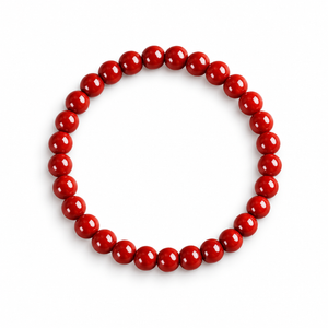 Rubi Pärlarmband – Röd / 10 mm