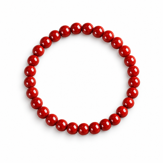 Rubi Pärlarmband – Röd / 10 mm