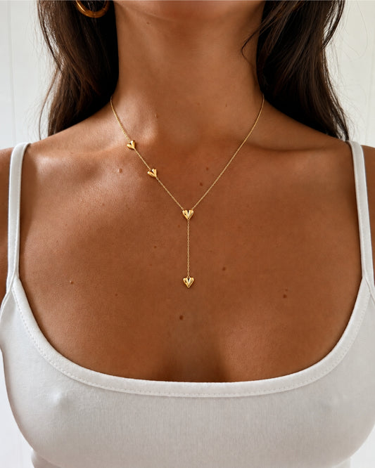 Alva Hjärta Halsband - Guld