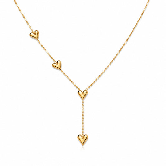 Alva Hjärta Halsband - Guld