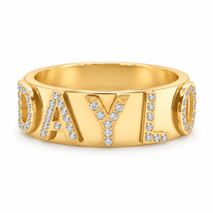 Signatur Diamantring - Guld
