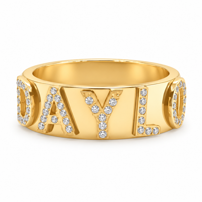Signatur Diamantring - Guld