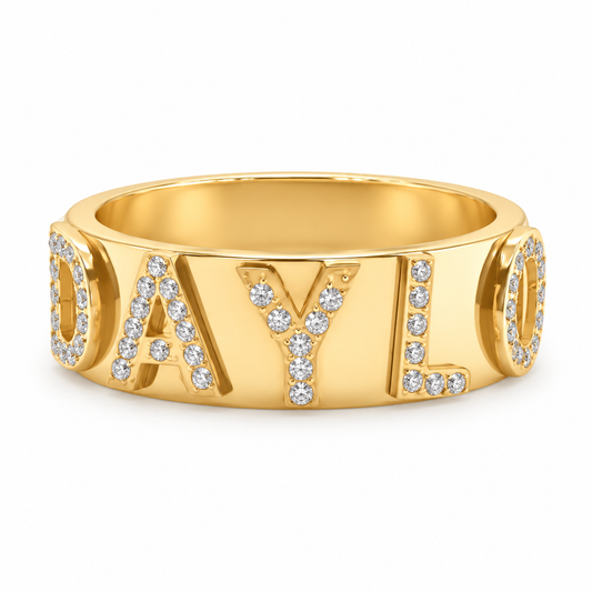 Signatur Diamantring - Guld