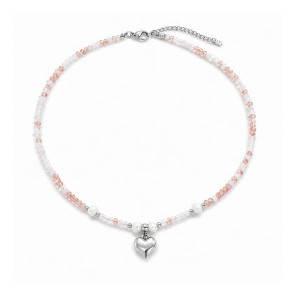 Elia Hjärta Pärlhalsband - Silver